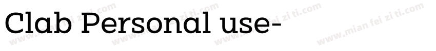 Clab Personal use字体转换